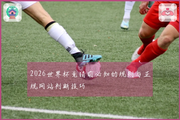 2026世界杯竞猜前必知的规则与正规网站判断技巧
